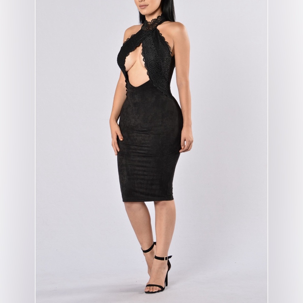 EUC Black Mid-Length Dress